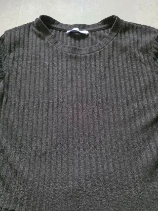 Vestito Zara donna nero manica lunga