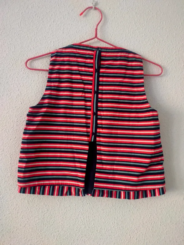 Camiseta Zara Rayas Azul Rojo