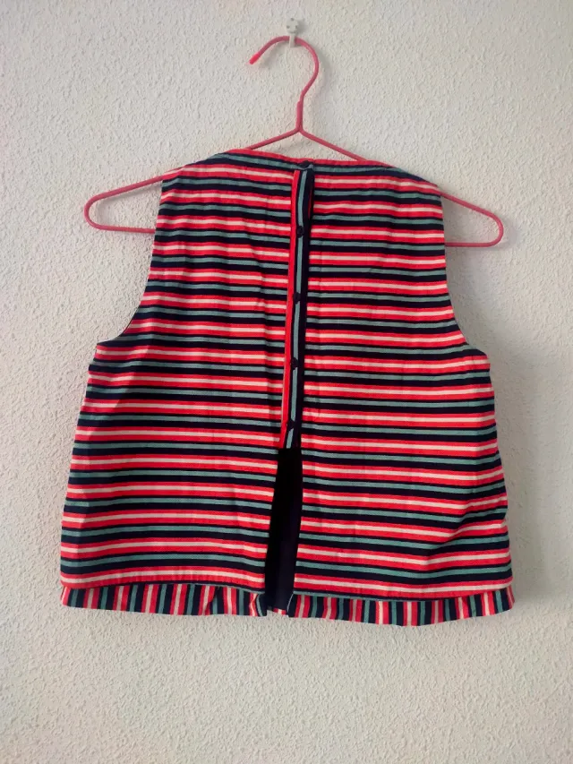 Camiseta Zara Rayas Azul Rojo