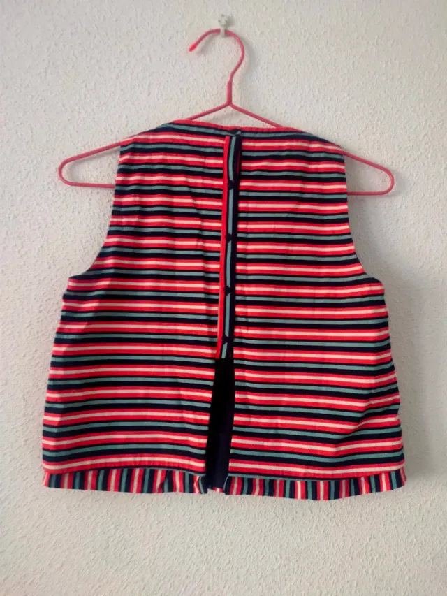 Camiseta Zara Rayas Azul Rojo