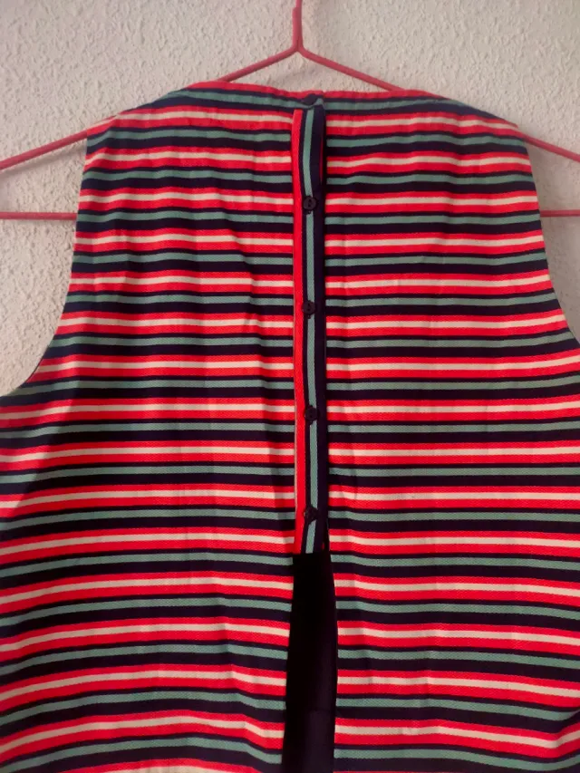 Camiseta Zara Rayas Azul Rojo