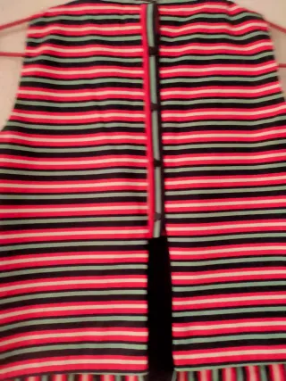 Camiseta Zara Rayas Azul Rojo