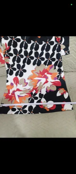 Vestido estampado manga 3/4