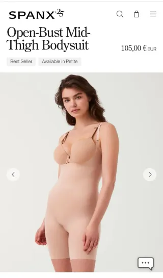 Faja Bodysuit Spanx Invisible Open-Bust Mid-Thigh