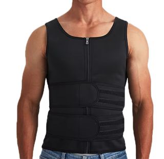 Chaleco moldeador negro con cremallera Talla L