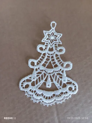 Decorazioni Vetrate Albero Pizzi Natalizi Bianco