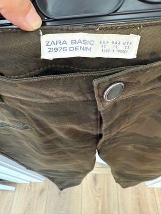 Pantalones Zara Biker Militar Talla 42