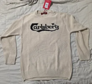 Maglione Carlsberg Beige e Nero