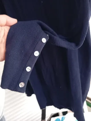 Chaqueta larga Zara azul marino Talla M