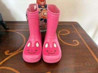 Stivali pioggia rosa con coniglietto n. 23