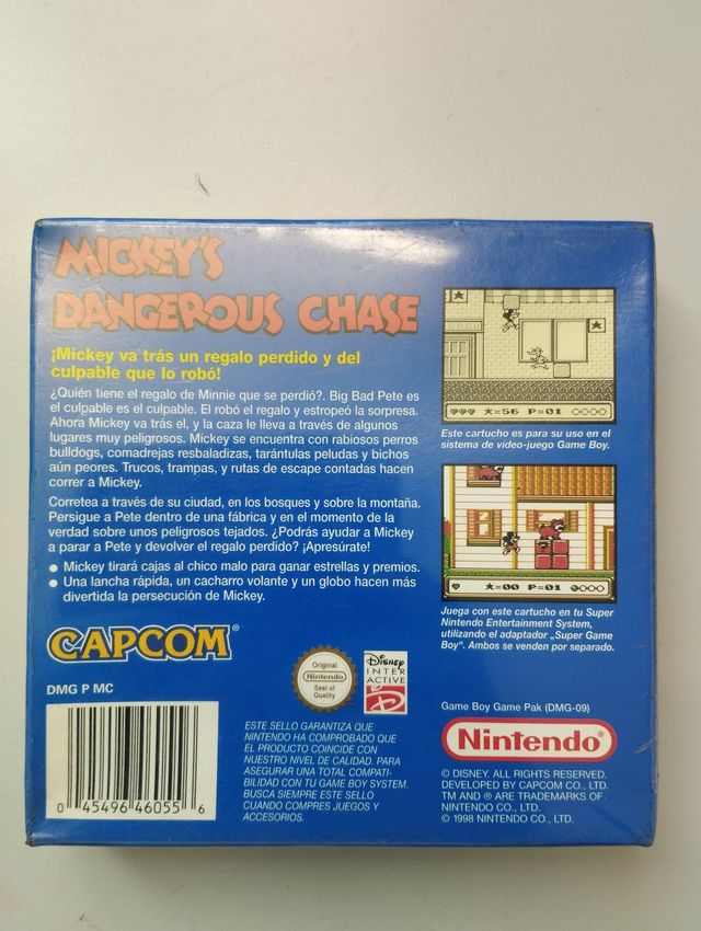 Jogo Mickey's Dangerous Chase Game Boy Nintendo