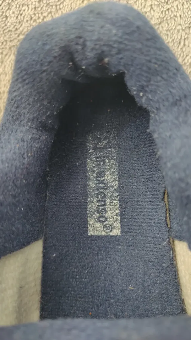 Scarpe bianche con velcro, primi passi, taglia 21-22