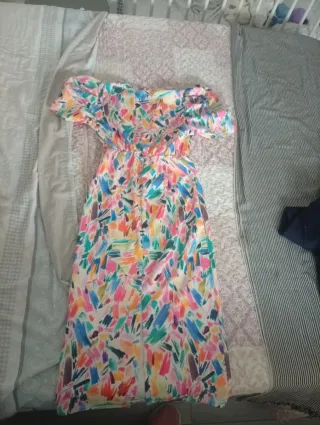 Vestido estampado multicolor para evento