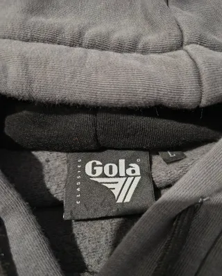 Felpa con cappuccio Gola grigia e arancione