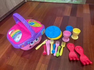 Cesta Picnic Juguete Niños Colores tiene musica
