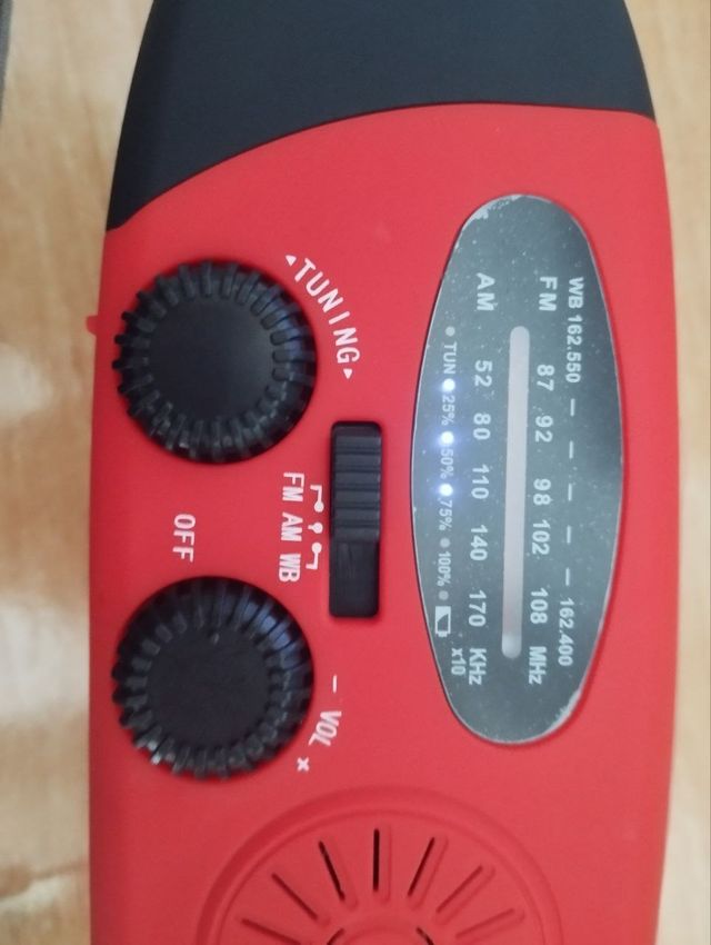 Radio Emergencia Solar Manivela+PowerBank+linterna