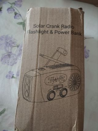 Radio Emergencia Solar Manivela+PowerBank+linterna