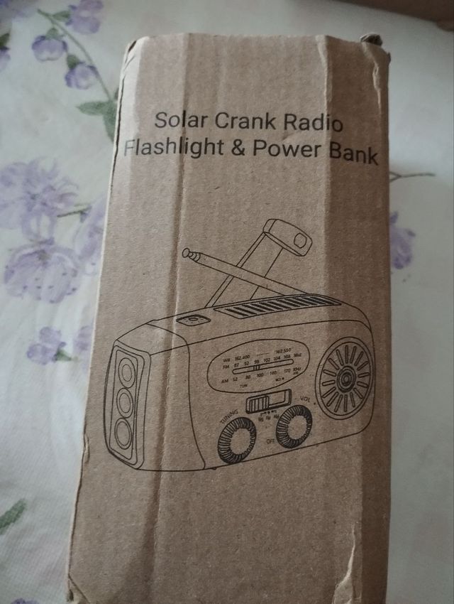 Radio Emergencia Solar Manivela+PowerBank+linterna