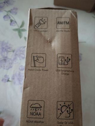 Radio Emergencia Solar Manivela+PowerBank+linterna