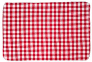 6 Tovagliette a Quadri Rossi e Bianchi 60x40 cm.