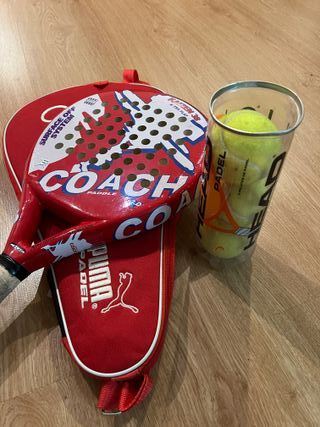 Raqueta Padel Coach Kaizen 38 + Funda Puma