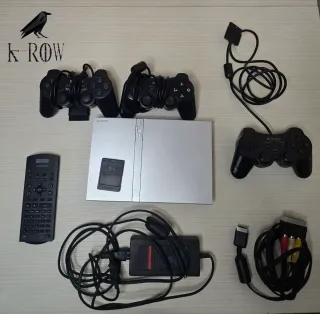 Playstation 2 Slim Silver Completa