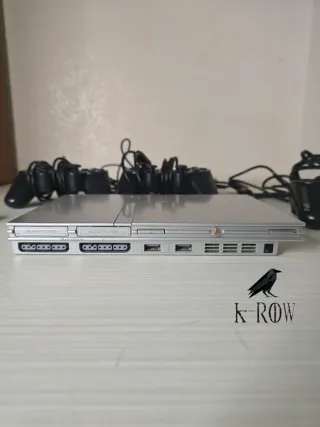 Playstation 2 Slim Silver Completa