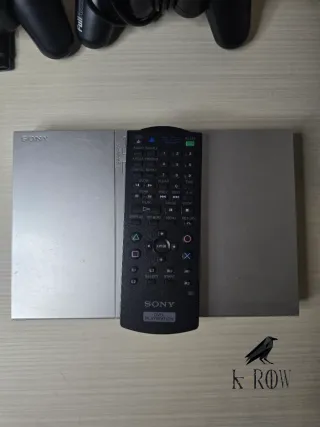 Playstation 2 Slim Silver Completa