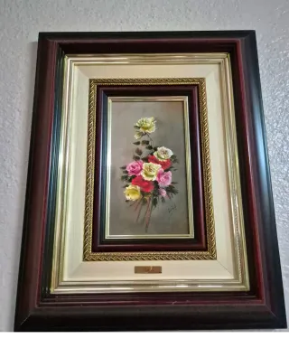2 Cuadros GISBERT: Óleo de Flores de Helio Gisbert