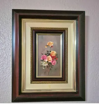 2 Cuadros GISBERT: Óleo de Flores de Helio Gisbert