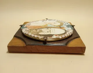 CERAMICA PADRE PIO Legno DIPINTO A MANO