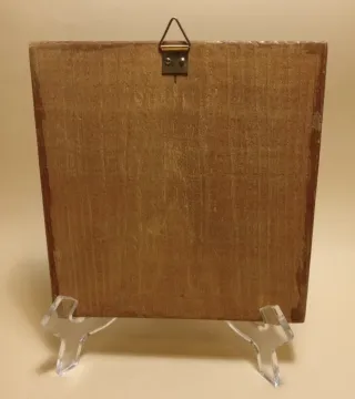 CERAMICA PADRE PIO Legno DIPINTO A MANO