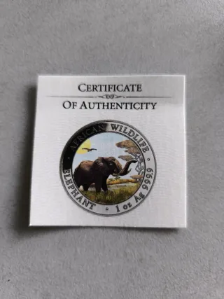 2019 1 oz Somalia Elefante Color