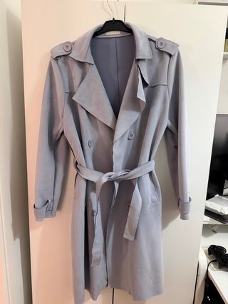 Gabardina gris mujer precio unitario