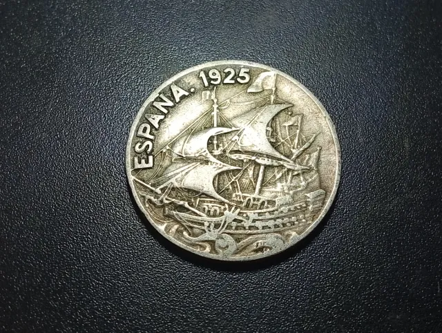 N.230-1. Moneta 25 centesimi Spagna 1925.