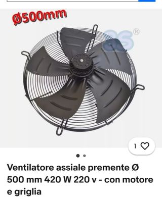 Ventilatore assiale Ø 500mm 420W 220V