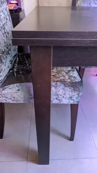 Mesa comedor extensible 1m x 1m