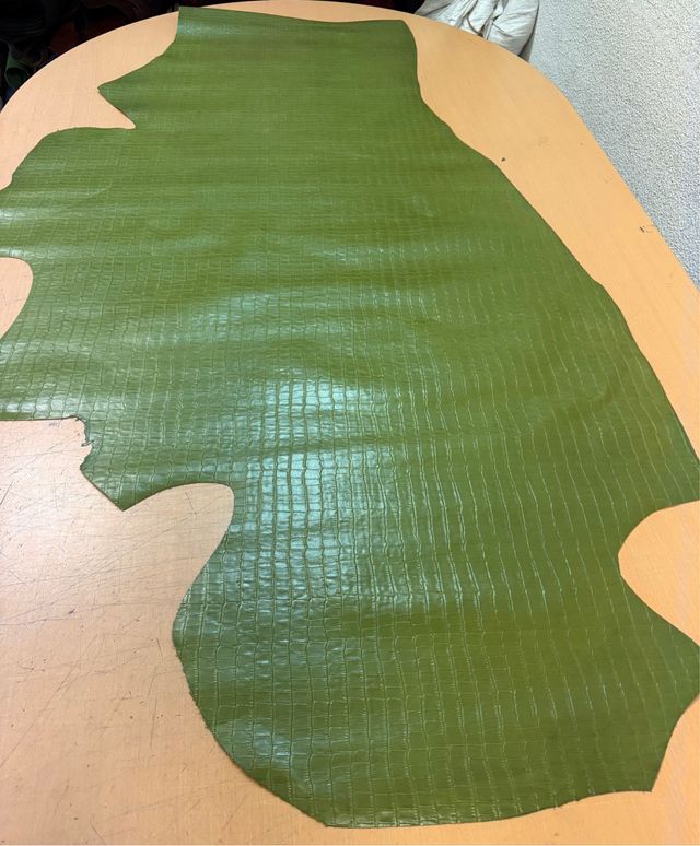 piel vacuno coco grabado verde 0.9 mm