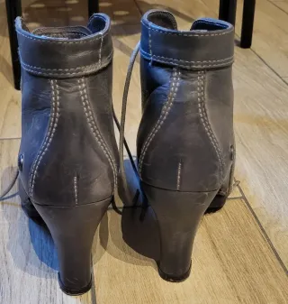 Neosens Stivaletti Donna Tg 38 Grigio VERA PELLE