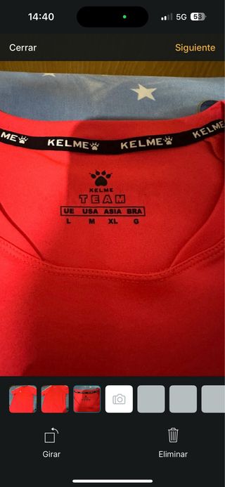 Camiseta deportiva Kelme Rojo/rosa