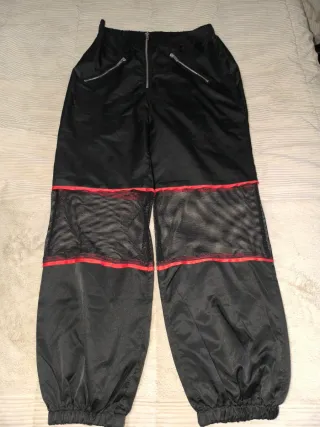 Pantalón chándal Shein M negro/rojo