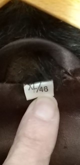 Abrigo Imitación Piel Talla Grande Marrón