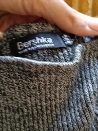 Jersey Bershka gris ajustado Talla S