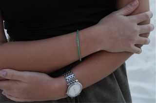 Pulsera Tenis Verde Plata .925
