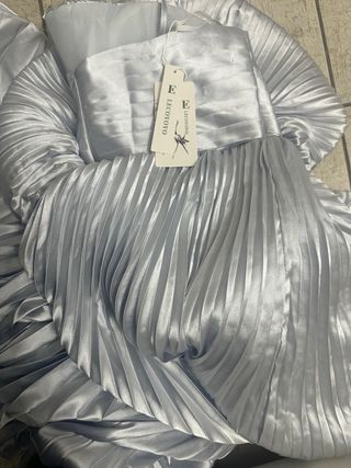 Abito lungo elegante argento nuovo