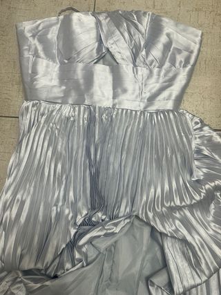 Abito lungo elegante argento nuovo