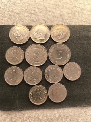 Lote monedas alemanas Deutsche Mark.