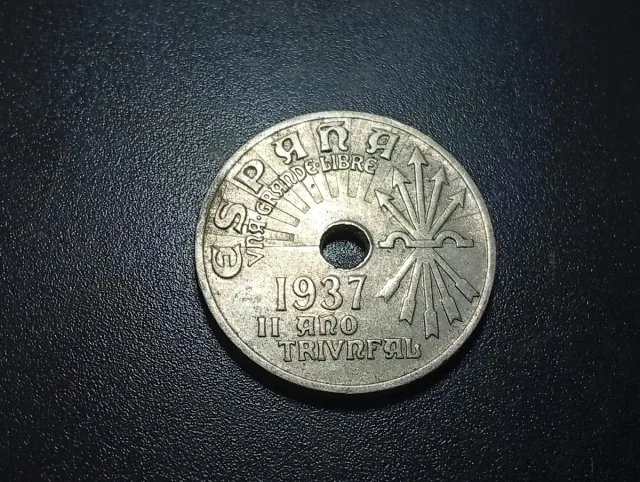 N.315-1 Moneta 25 centesimi 1937 Spagna
