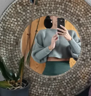 Jersey Zara verde corto talla XS