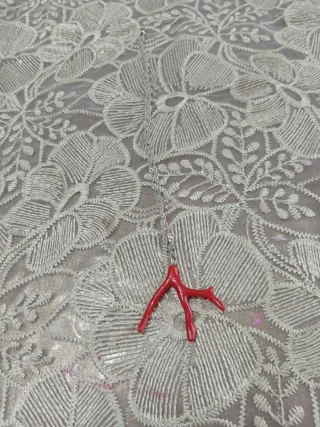 Corallo rosso con collana in argento 925